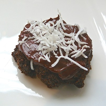 Chocolate Coconut Cookies with Bitter Chocolate Ganache