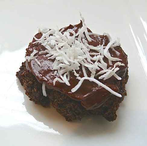 Chocolate Coconut Cookies with Bitter Chocolate Ganache